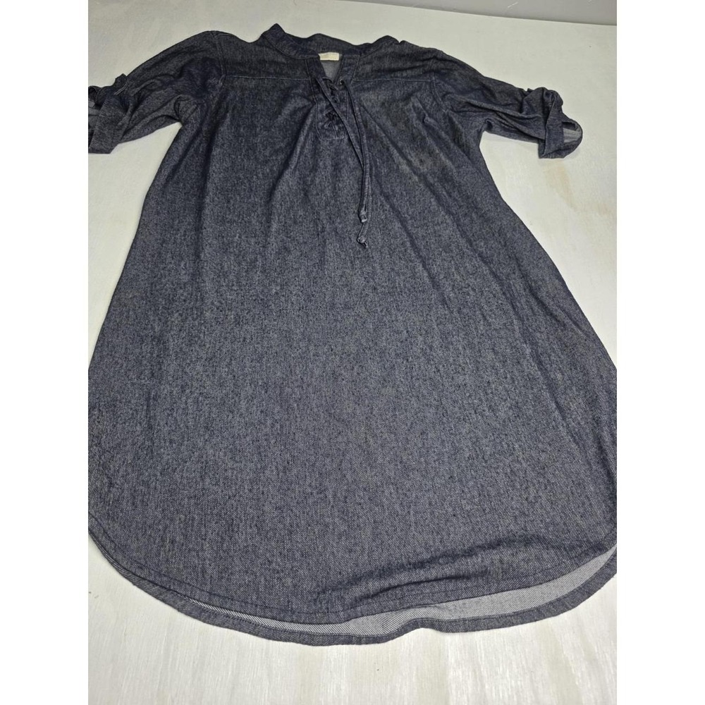 Womens Denim Look-LIKE Bobbie Brooks Short Sleeve Medium Dress